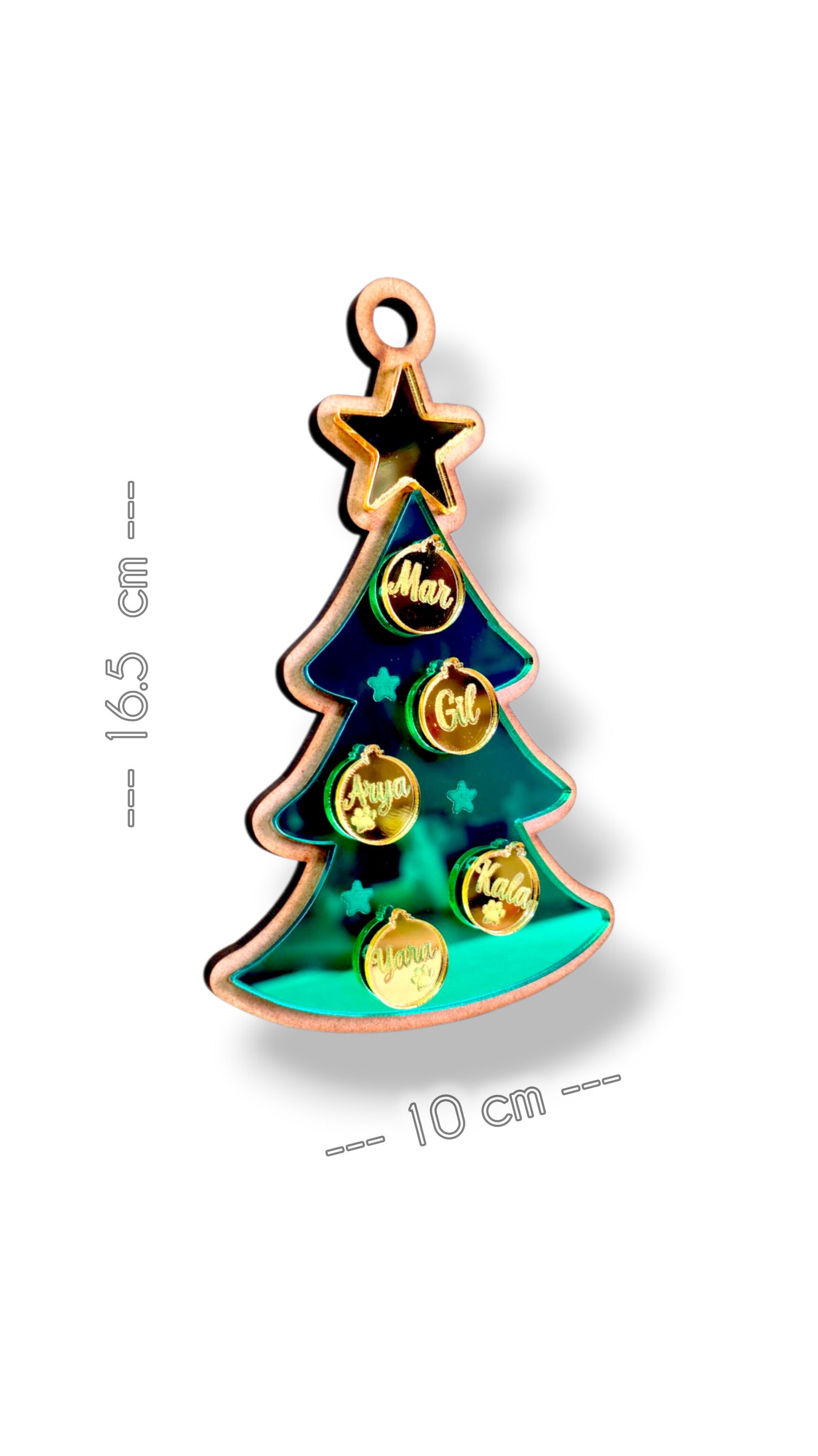 Esfera Espejo Arbol Navideño Personalizada