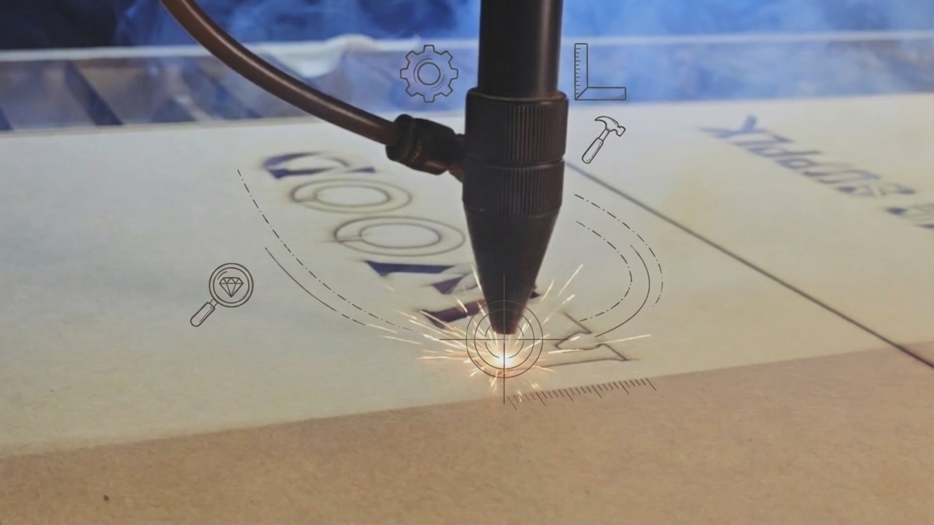 Cargar video: Video del taller The Workshop Laser Cut mostrando procesos de corte y grabado láser de precisión en acrílico, madera y neón LED para eventos y marcas en México.