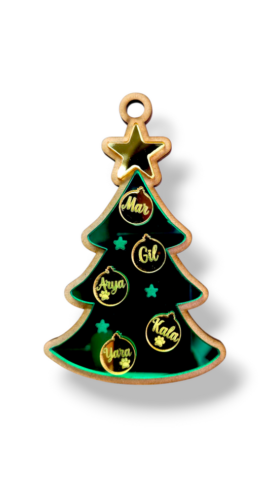 Esfera Espejo Arbol Navideño Personalizada