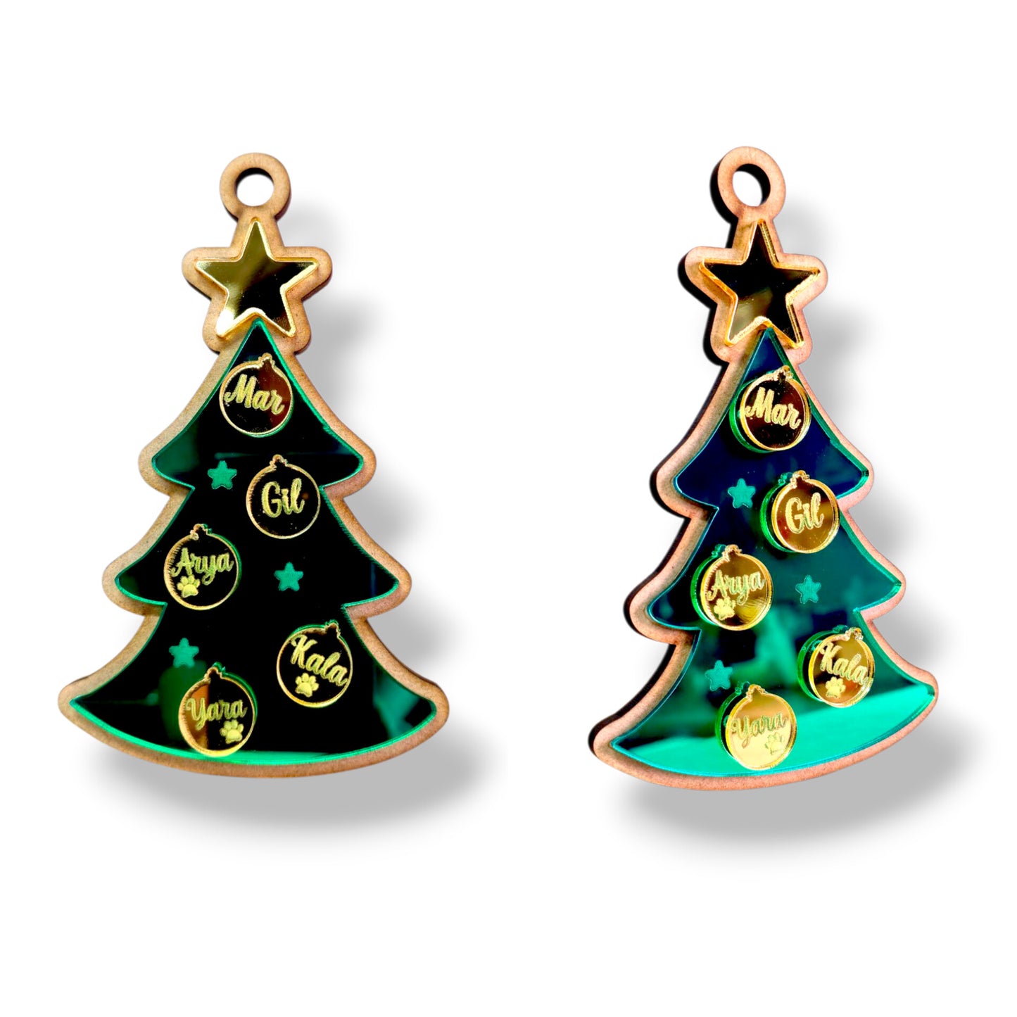 Esfera Espejo Arbol Navideño Personalizada