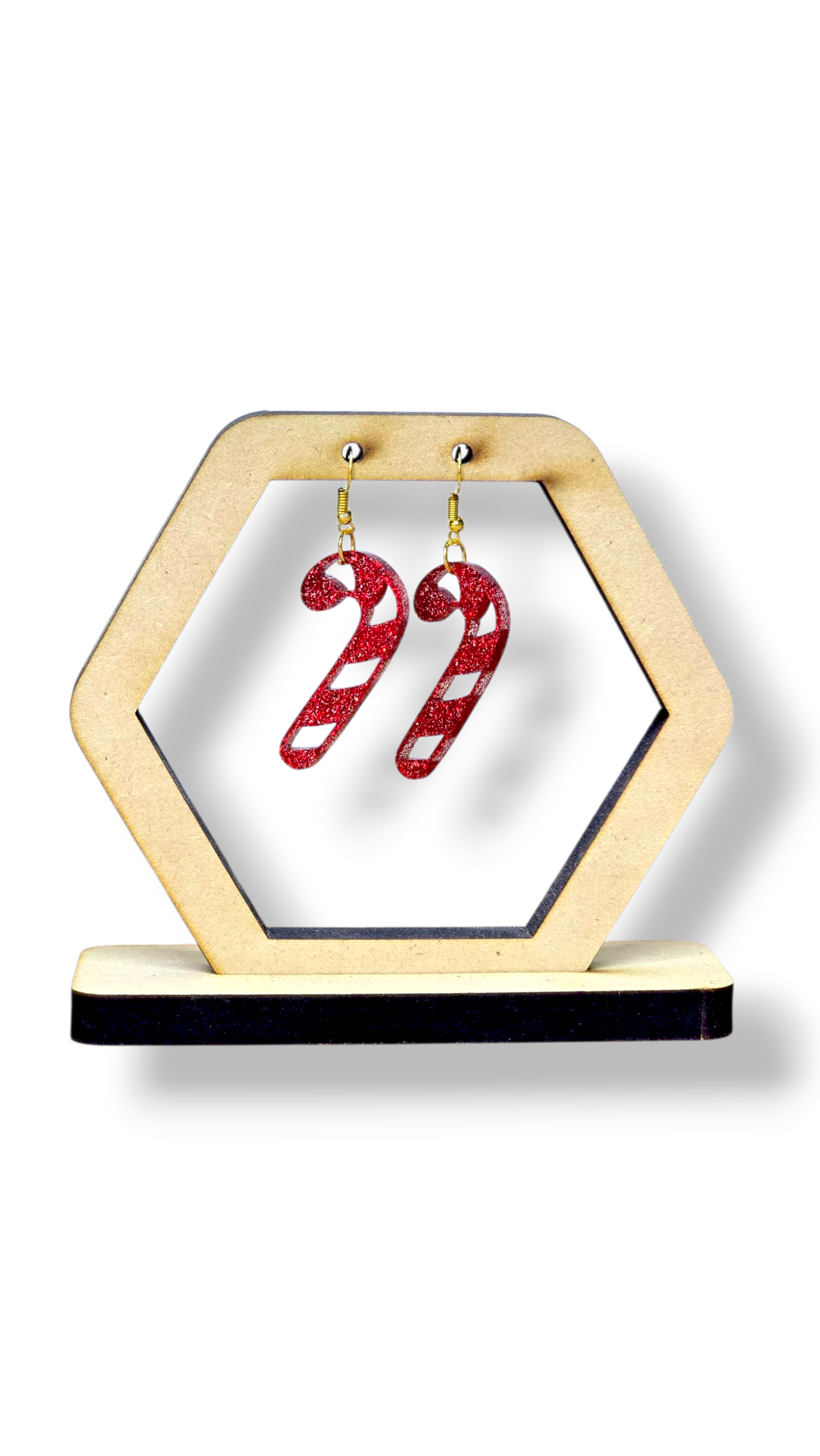 Aretes Bastón de Caramelo