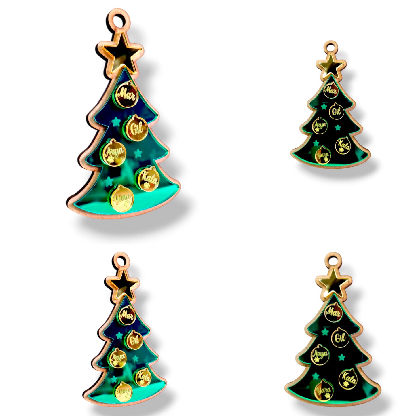 Esfera Espejo Arbol Navideño Personalizada