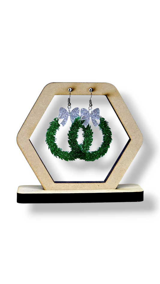 Aretes Corona Navideña