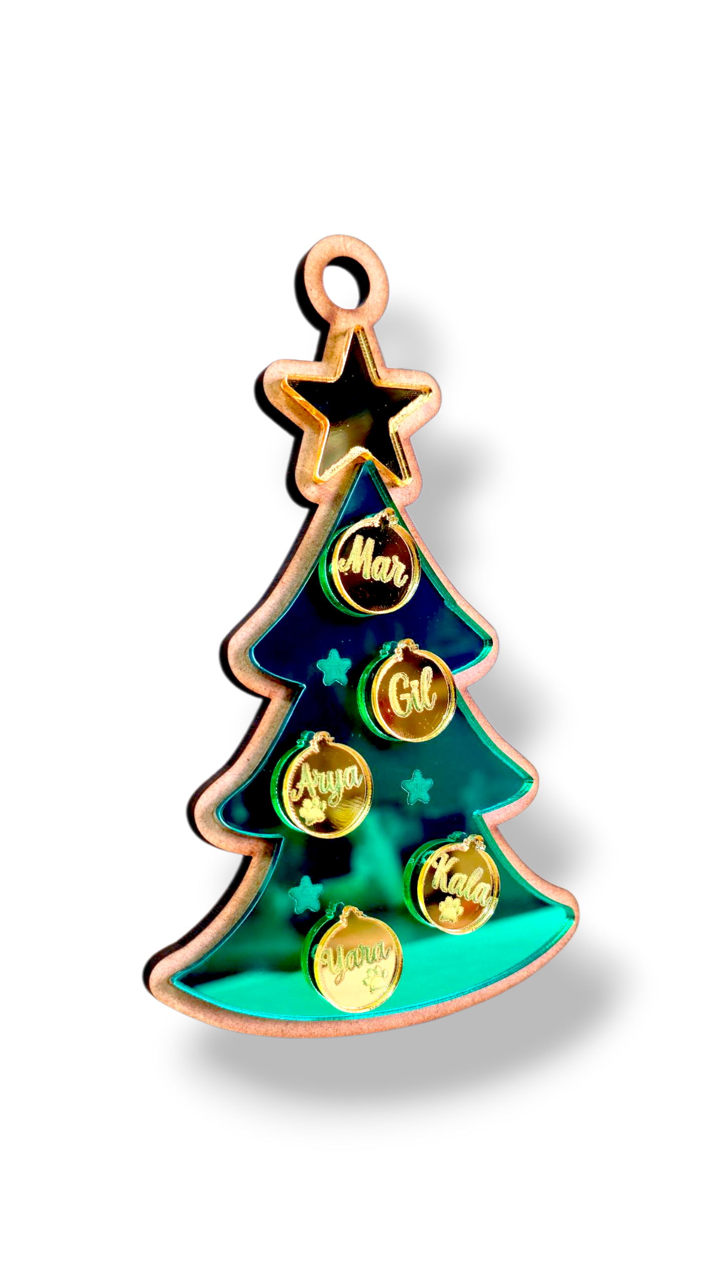 Esfera Espejo Arbol Navideño Personalizada